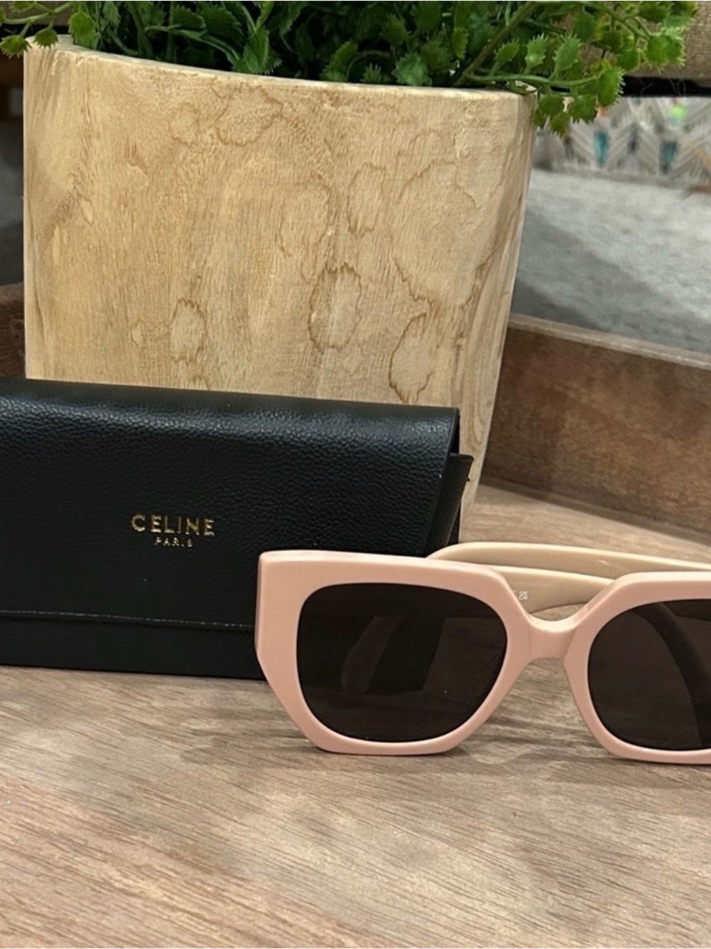 Celine Triomphe Butterfly Glasses Blush
